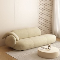Canapé modulaire sectionnel une place avec chaise longue en tissu et rembourrage en éponge