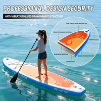 Planche de paddle gonflable portable en PVC avec technologie Drop Stitch pour sports nautiques, planche de surf, stand up paddle, pêche, ensemble SUP avec pompe