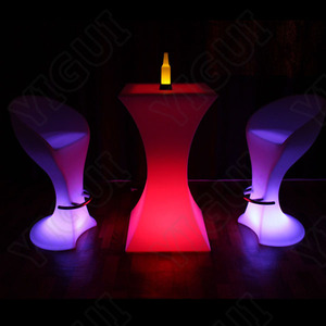 Factory Light up Night Club Lounge Outdoor High Top Cóctel Led Bar Muebles Mesa Led Mesas redondas para eventos Fiesta Jardín - Product Image 3