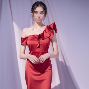 <span class=keywords><strong>Robe</strong></span> de <span class=keywords><strong>demoiselle</strong></span> <span class=keywords><strong>d</strong></span>'<span class=keywords><strong>honneur</strong></span> de soirée élégante en couleur marron sirène, épaule unique, sexy, longue jupe élégante, <span class=keywords><strong>robe</strong></span> de fête de mariage - Product Image 3