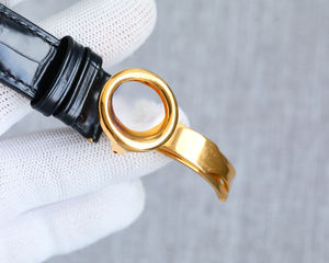 Reloj Elegante 2025 con Correa de Cuero Negra y Detalles en Dorado, Mecánico de Cuerda Manual, para Oficina y Uso Diario, Reloj de Moda Masculino - Product Image 6