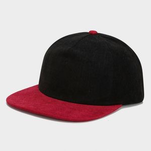 Casquettes de baseball personnalisées en gros, broderie de haute qualité, casquettes vierges à 5 panneaux en velours côtelé, Gorras - Product Image 5