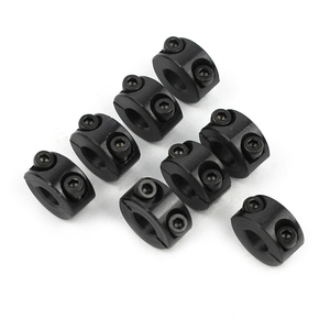 Abrazadera de eje ajustable de acero con acabado en óxido negro, cincado o cromado, tipo dividido, personalizada - Product Image 1