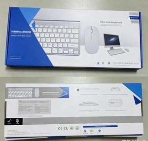 Clavier et souris sans fil personnalisés 78 touches ABS avec adaptateur sans fil, portée de 8 à 10 m, clavier de bureau portable et fin - Product Image 5