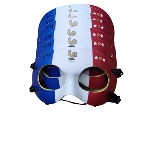 Masque pour les yeux HLC <span class=keywords><strong>ACC</strong></span>, nouvelle tendance, drapeau français européen, coq, Halloween, cosplay, masque de mascarade pour les fournitures de fête à thème football - Product Image 4
