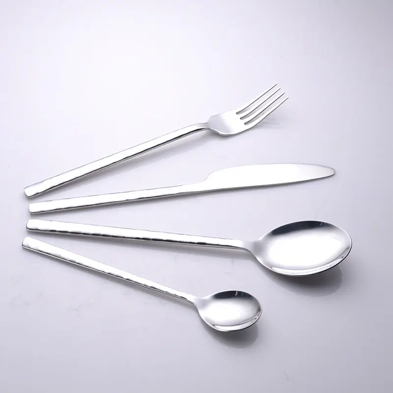 Chất lượng cao 12 cái thép không gỉ 304 Vàng Flatware Sliver Spoon Fork Knife cutlery Set Spoon