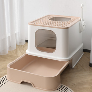 Bac à litière pour chat, entièrement fermé, à chargement par le haut, anti-éclaboussures, grande et très grande taille, bac à litière pour chat, toilette pour chat, chat - Product Image 3