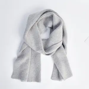 Custom Knit Scarf for Women Shawl Knitted Blanket Autumn Plain Angora Wool Scarves for Ladies Winter