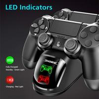 Station de charge rapide pour manette de jeu pour PS4 double contrôleur Station de chargeur Joystick Base de support pour SONY PlayStation 4 Pro / Slim