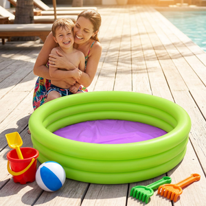 Piscine gonflable pour enfants à trois anneaux, prix d'usine en gros, couleurs assorties, piscine à pagaie, exportation Chine - Product Image 4