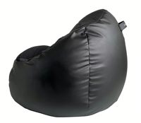 Canapé pouf gamer noir de style moderne, meubles confortables avec porte-gobelet et poche latérale