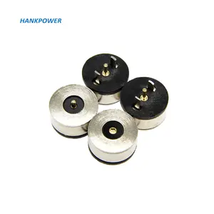 10mm Brass Spring Loaded Contact 2 Pogo Pin Magnetic Charging Connectors For PCB