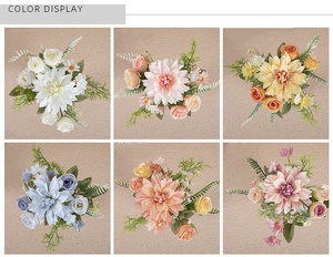 <span class=keywords><strong>Dahlia</strong></span> Fleur Artificielle Vente Chaude Arrangements Floraux Plante Décoratif <span class=keywords><strong>Bouquet</strong></span> De Mariage Fleur Artificielle - Product Image 5