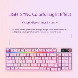 คีย์บอร์ดแบบกลไก Logitech G316 X Nebula Series สีชมพูม่วง รูปแบบ 98 ปุ่ม อัตราการรายงาน 8K รองรับการเปลี่ยนสวิตช์แบบ Hot-Swappable พร้อมไฟ RGB ทุกปุ่ม - Product Image 6