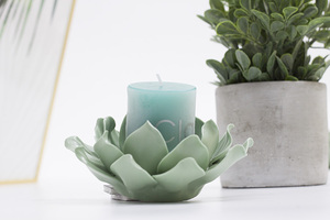 Portacandele in <span class=keywords><strong>Ceramica</strong></span> 3D Fatto a Mano a Forma di Fiore di Loto - Product Image 3