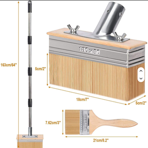 Impugnatura lunga 60 \ "applicatore <span class=keywords><strong>per</strong></span> macchie 7 \" Set di <span class=keywords><strong>pennelli</strong></span> larghi <span class=keywords><strong>per</strong></span> <span class=keywords><strong>dipingere</strong></span> <span class=keywords><strong>mobili</strong></span> da parete con recinzione in legno - Product Image 3