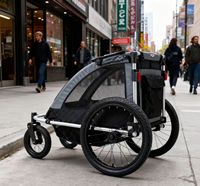 Poussette pour animaux de compagnie à 3 roues en PVC PGP Safe pour la course et la marche en plein air