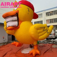Mascotte de canard géant gonflable jaune sur mesure, modèle de canard gonflable en tissu Oxford pour défilé de carnaval
