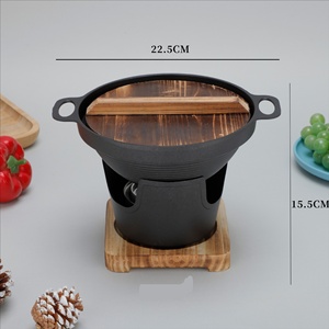 หม้อสุกี้ยากิสแตนเลสสไตล์ญี่ปุ่น หม้อเท็ตสึนาเบะ หม้อชาบู กระทะย่าง - Product Image 6
