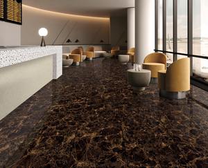 Orientbell Vitrifié GVT 800X1600 Super Brillant Emperador Brun Marbre Finition Brillante Grands Carreaux Dalles Mur Sol Carreaux Porcelaine - Product Image 4