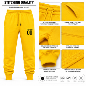 Custom Yellow Pocket Sportswear <b>Men</b> <b>Sweat</b> <b>Pants</b> <b>For</b> Sale Wholesale Price Contrast <b>Sweat</b> <b>Pants</b> <b>Men</b> Trousers Elastic Waist side - Product Image 6