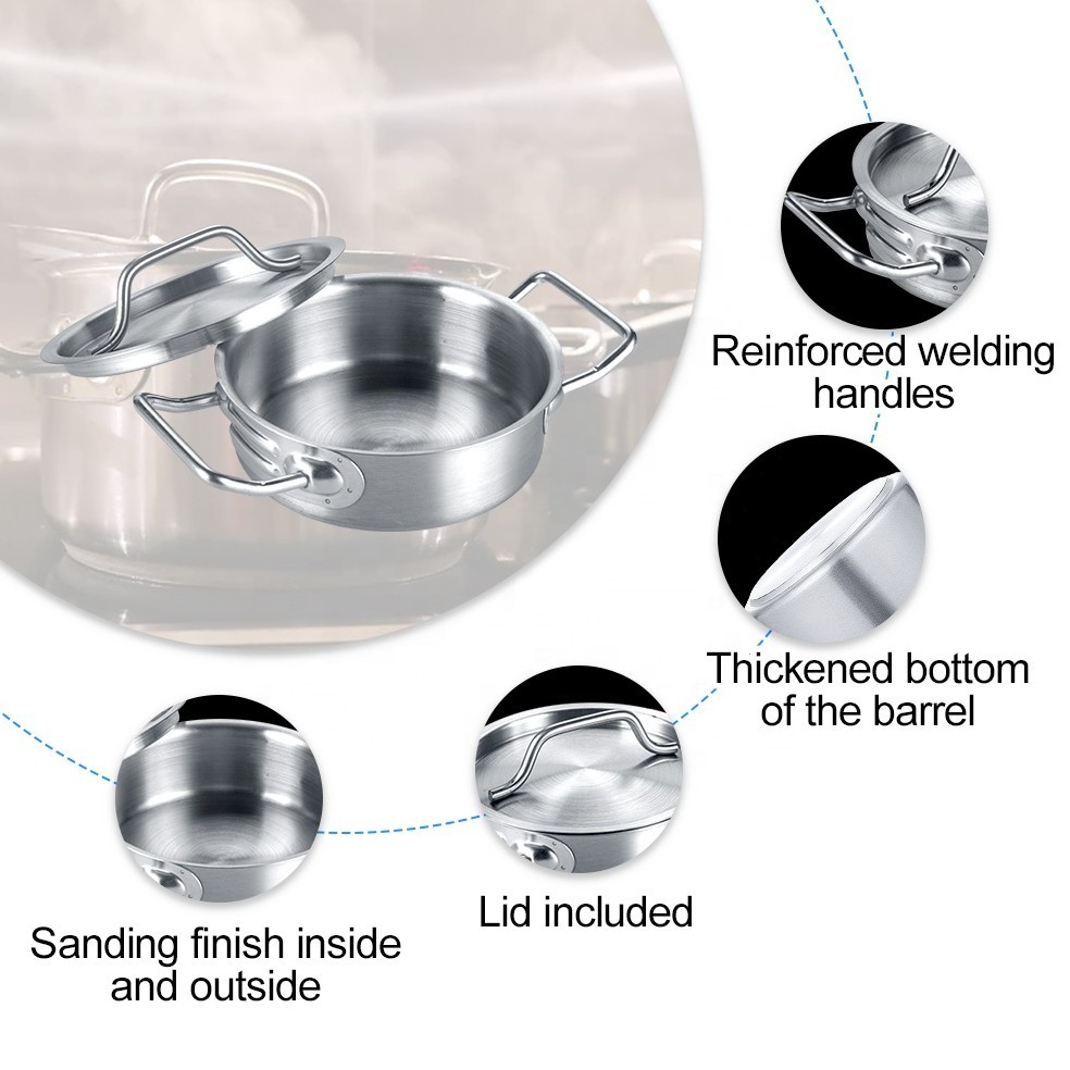 Wholesale Various Sizes Large Sauce Pot Commercial Stainless Steel Soup Stock Pots With Lid · image 3