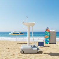 Toilette extérieure RV, lavabo pour le camping et les voyages