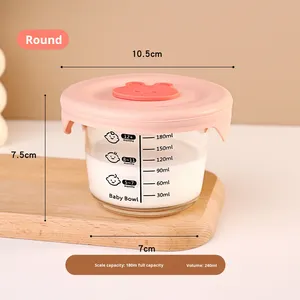 Boîte de conservation pour aliments complémentaires pour bébé en tissu peluche, pot hermétique de qualité alimentaire avec échelle, modèle 01 - Product Image 4