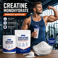 Longbio Créatine Monohydrate en Poudre Blanche Premium Extrait Végétal pour Complément Nutritionnel Sportif CAS 6020-87-7