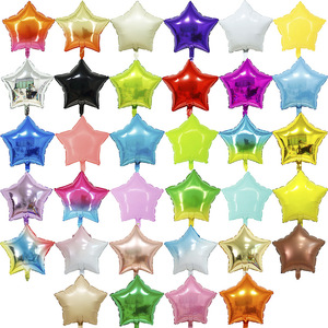 Vente en gros de 18 pouces étoile <span class=keywords><strong>coeur</strong></span> amour feuille d'or hélium pentagramme ballon pour <span class=keywords><strong>joyeux</strong></span> <span class=keywords><strong>anniversaire</strong></span> fête décoration mariage Globos - Product Image 2