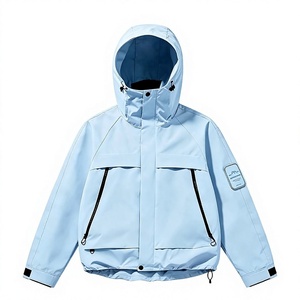Veste imperméable surdimensionnée unisexe à capuche coupe-vent avec plusieurs poches zippées, veste hardshell pour la randonnée en plein air, le <span class=keywords><strong>ski</strong></span>, Gorpcore - Product Image 1