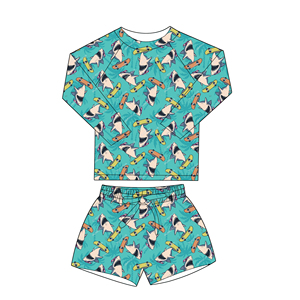Trajes de Baño de Manga Larga <span class=keywords><strong>para</strong></span> Niños Pequeños, de Secado Rápido, de Dos Piezas, Venta al por Mayor, Ropa de Playa <span class=keywords><strong>para</strong></span> Niños - Product Image 5