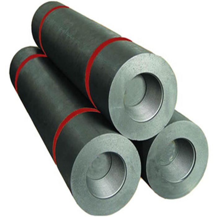 Đúc thép không gỉ UHP Ép Đùn Carbon Graphite Điện Cực với Núm Vú