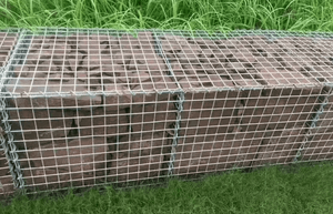 Caissons de gabions carrés soudés décoratifs modernes <span class=keywords><strong>pour</strong></span> jardin, en treillis métallique revêtu, remplis de pierres, <span class=keywords><strong>pour</strong></span> murs de soutènement et aménagement paysager - Product Image 5