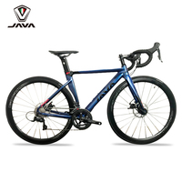 Vélo de Route JAVA SILURO 3 22 Vitesses, Vélo en Fibre de Carbone pour Adulte, Frein à Disque, Fourche Avant en Fibre de Carbone, Cadre en Aluminium SILURO3, Cyclisme
