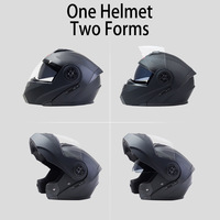 Casque de moto modulaire intégral à visière relevable double, casque de course pour hommes et femmes adultes