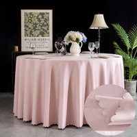 Nappe ronde en coton et lin pour hôtel, restaurant, salle de banquet, grande table ronde, housse de table pour la maison