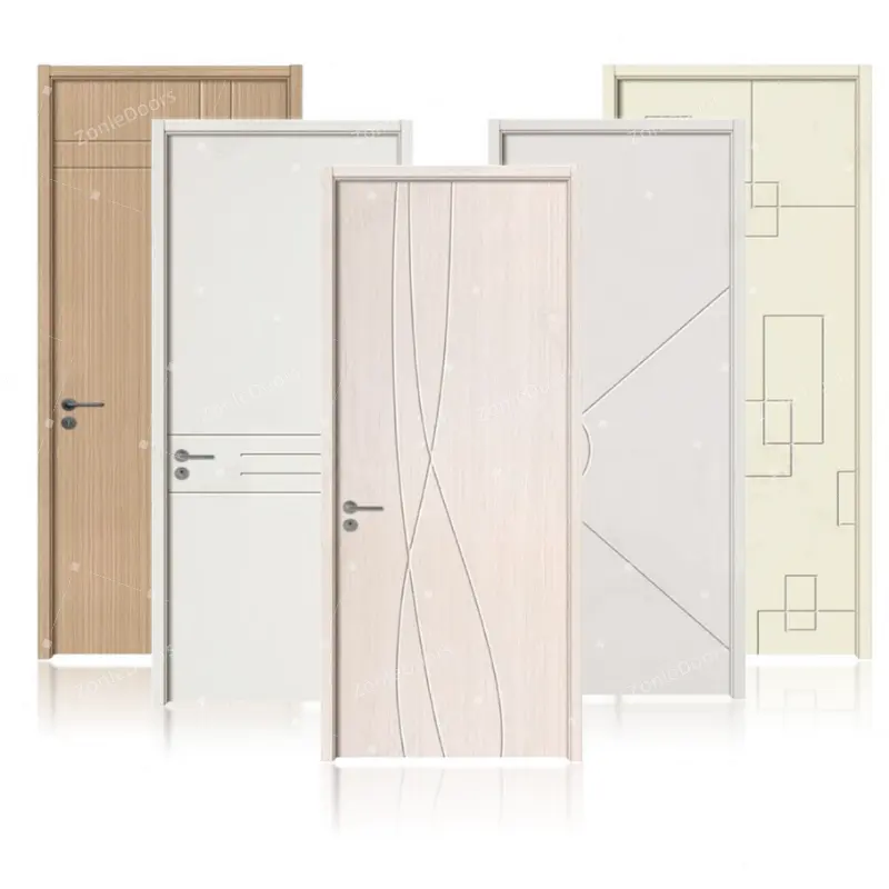 China Factory Direct Sale Free Lacquer Solid Wood Compound House Door Italy Wooden Door WPC Door For Room With smart lock