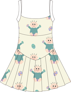 Vestido <span class=keywords><strong>de</strong></span> Yoga para Niñas con Estampado Personalizable <span class=keywords><strong>de</strong></span> Secado Rápido, Tirantes Finos, Corte Ajustado y Faldas Plisadas para Prácticas <span class=keywords><strong>de</strong></span> Estiramiento - Product Image 2