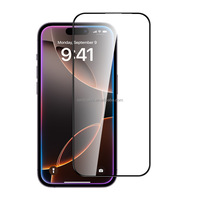 Protection d'écran en verre trempé anti-rayures haute transparence 9H 2.5D HD pour 16 Plus Pro Max