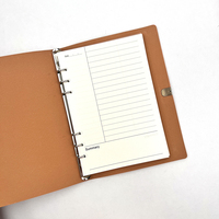 Carnet de notes en cuir PU personnalisé A5 B5 Journal d'affaires imprimé à feuilles mobiles 6 reliure à anneaux planificateur reliure gros Carnets de notes