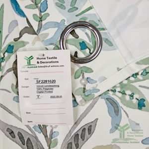 Cortinas personalizadas con estampado de terciopelo Soluciones de cortinas a medida Cortinas a medida Decoración de la habitación del hotel - Product Image 6