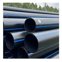 Tuyaux de drainage perforés de taille personnalisée DN 63 DN75 DN90 DN110 PE100 pour l'alimentation en eau, le drainage des fossés, les tuyaux de drainage en PEHD