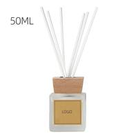 Bouteille diffuseur en verre givré mat de 50 ml pour huiles essentielles et parfums