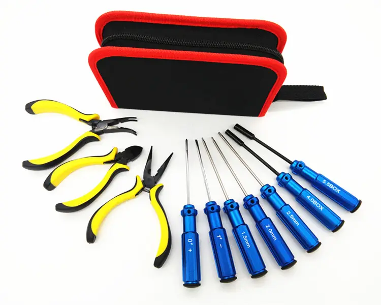 10-in-1 High Precision Multi-Function RC Tools Set Screwdriver Pliers Combination Tool with Soft Case Package