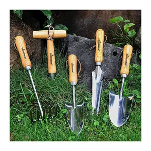 Winslow & Ross 5 PCS Stainless Steel Garden Hand Weeder Digging Dibber Household Tool Set