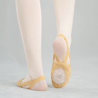 Chaussons de danse à demi-semelle pour pirouettes, haute élasticité