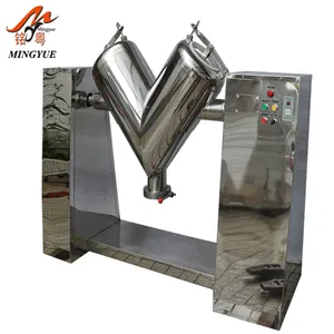 Stainless steel industrial chemical Dry powder V mixer 100kg mixing machine particle blender food grade mixing equipment