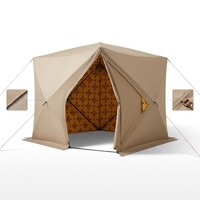 Paravent de camping quatre saisons pliable, imperméable, en tissu Oxford, pour tente, sans fenêtre, abri extérieur