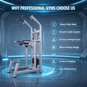 Machine de musculation multifonctionnelle à charges guidées pour tractions assistées et dips, équipement professionnel pour salle de sport - Product Image 6